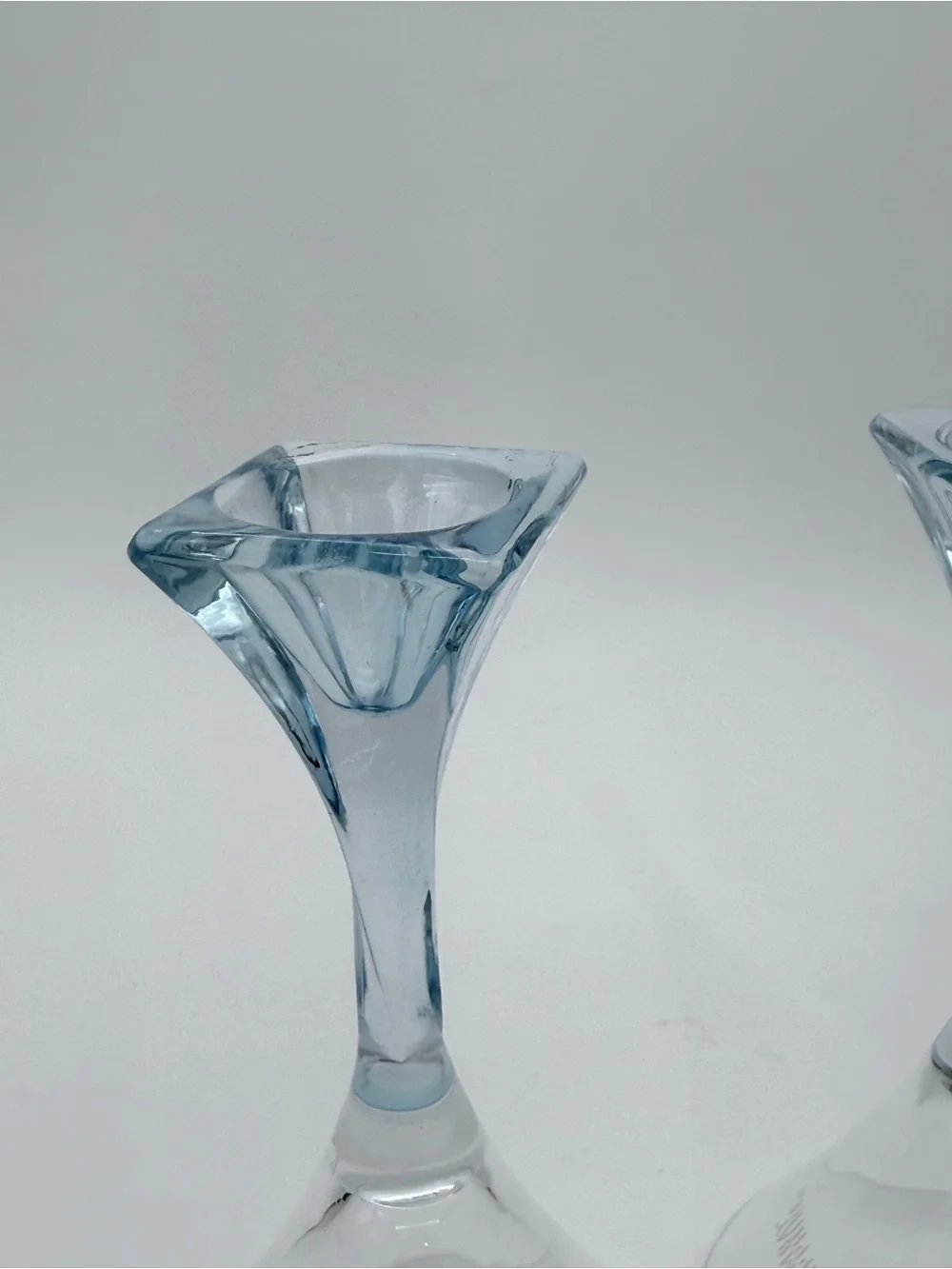 Vtg. LTD Bombay Blue Sapphire Mariner Martini Glasses Set W/Built In Shot Glass